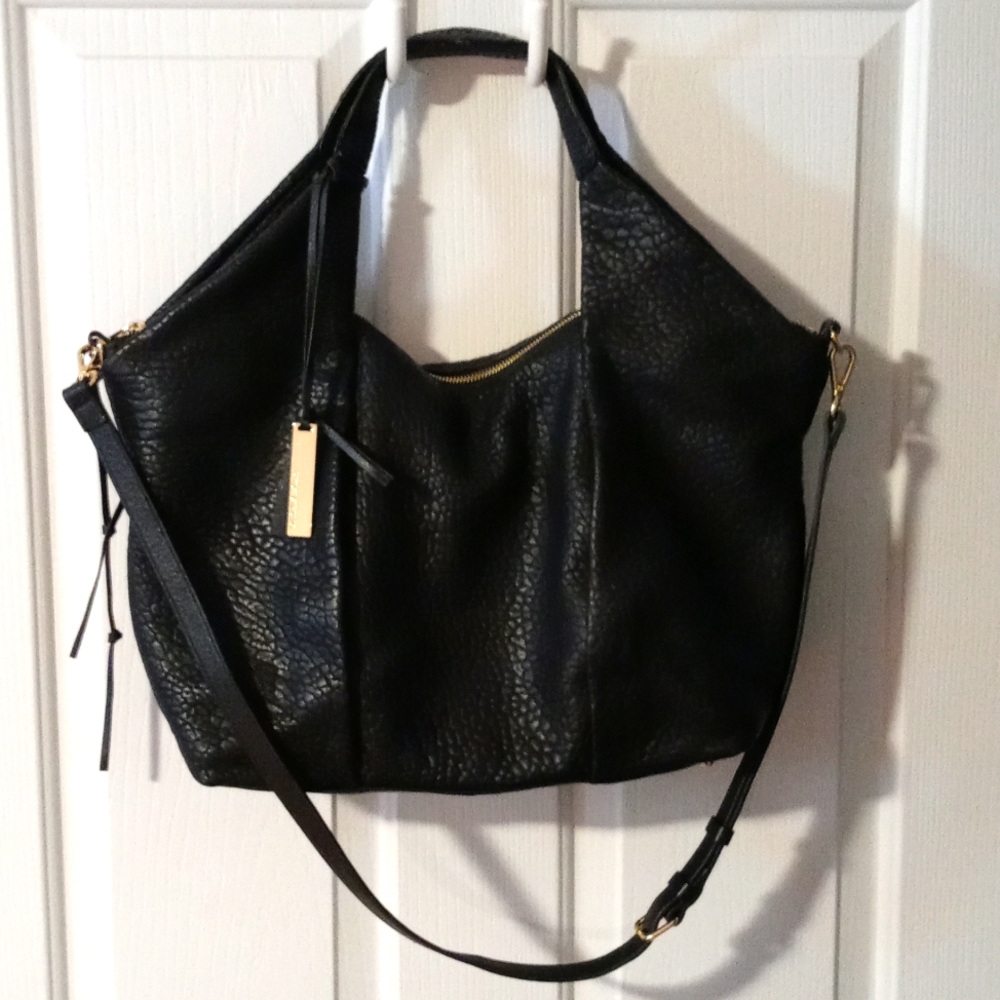 VINCE CAMUTO BLACK "JUST A LITTLE BIT"SLOUCHY BAG